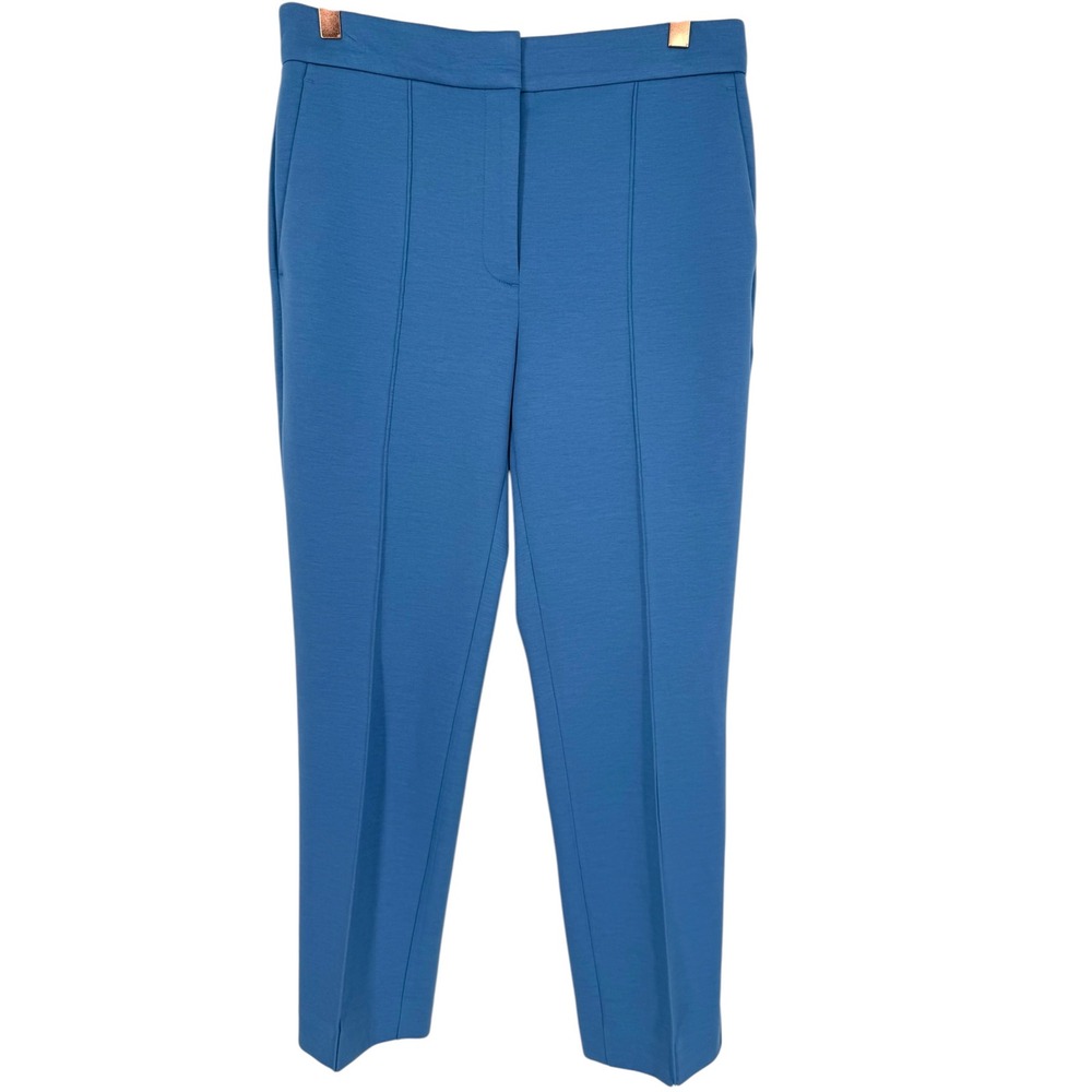 Ann Taylor Womens Blue Pintuck Front Ankle Trousers Pants Size 6 Business Casual